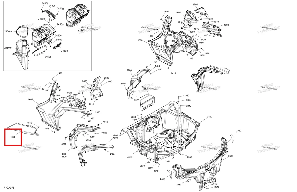 Деталь 705014324 на схеме узла 2021 Can-Am Maverick Sport 1000R - XMR Body - Rear Section