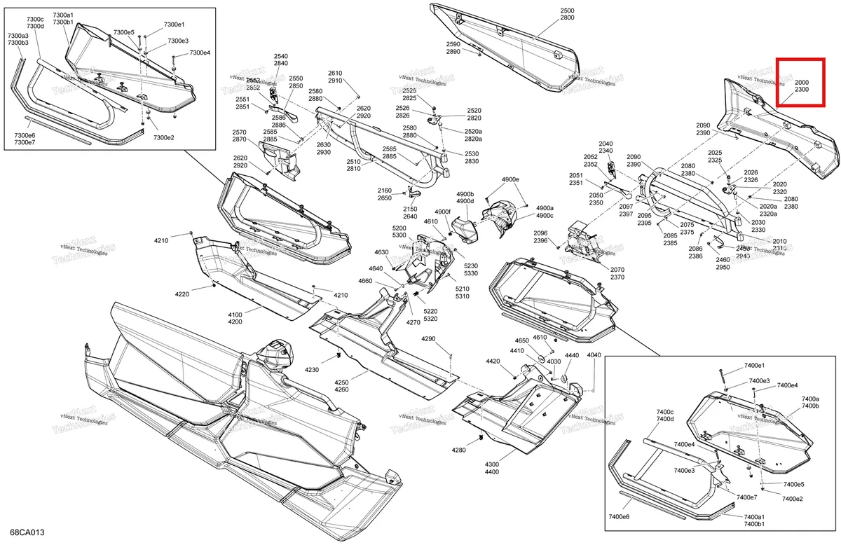 Деталь 705014358 на схеме узла 2021 Can-Am Maverick MAX Turbo RR - XMR Body - Doors