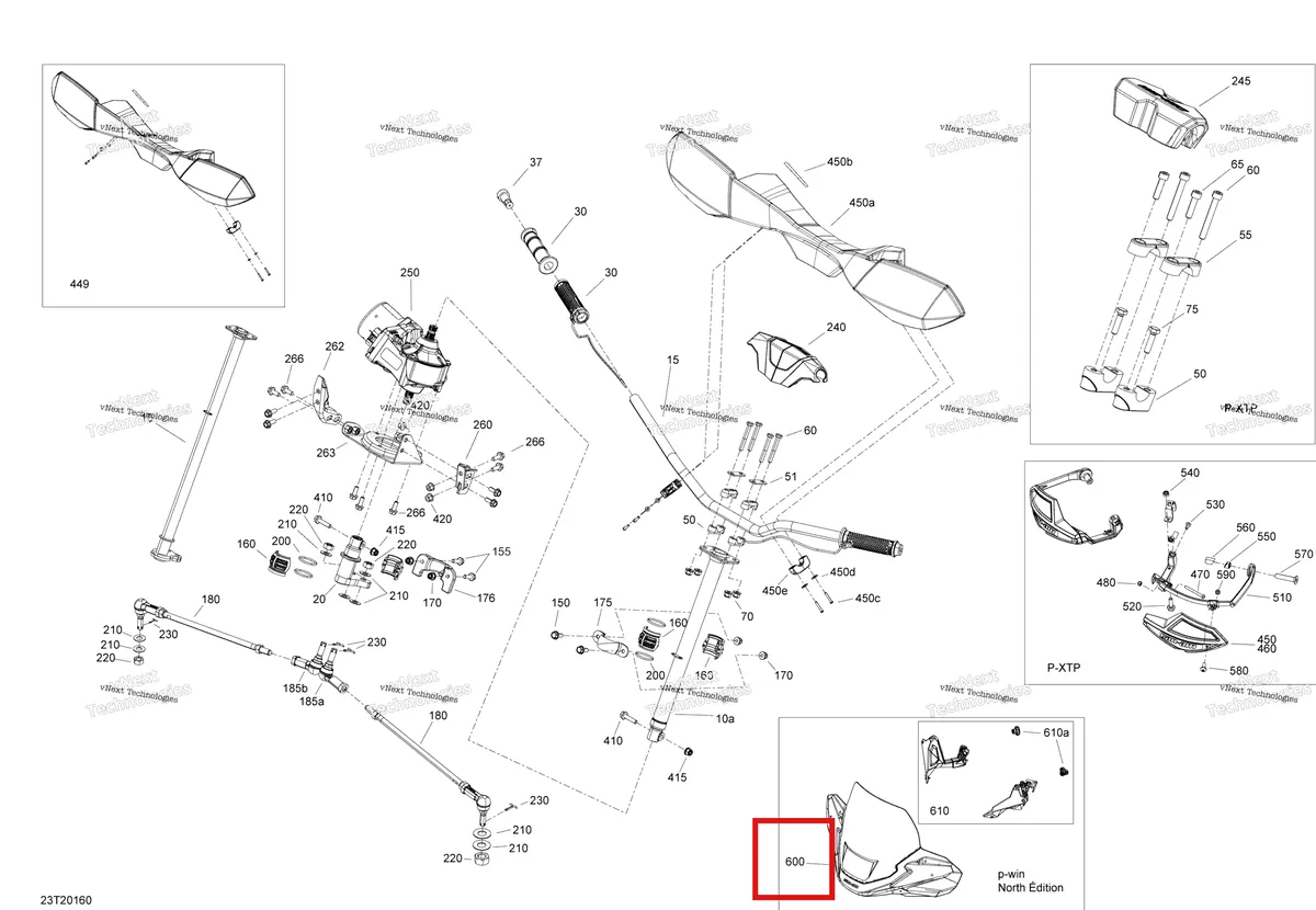 Деталь 705014651 на схеме узла 2020 Can-Am Outlander 850 EFI - STD DPS XT WINTER XTP Steering