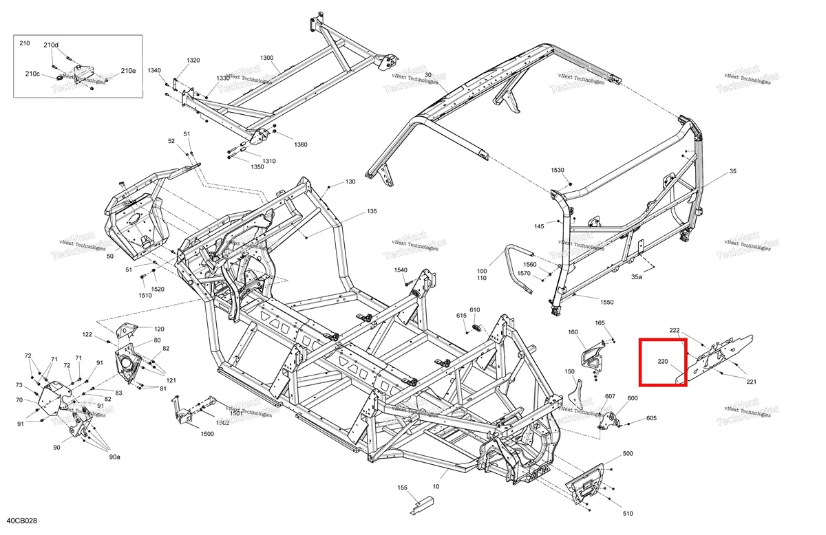 Деталь 705014656 на схеме узла 2022 Can-Am Traxter PRO HD10 - DPS - CE Frame - System