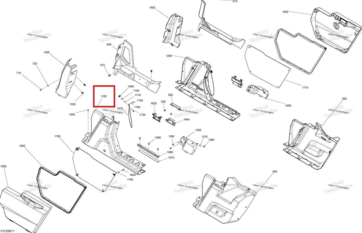 Деталь 705014750 на схеме узла 2020 Can-Am Defender MAX HD10 - CAB Body - Doors Section