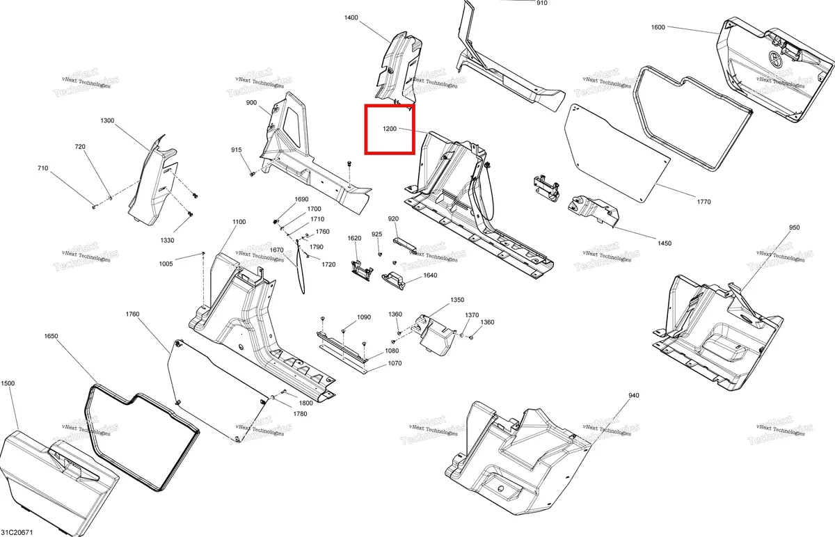 Деталь 705014751 на схеме узла 2020 Can-Am Defender MAX HD10 - CAB Body - Doors Section