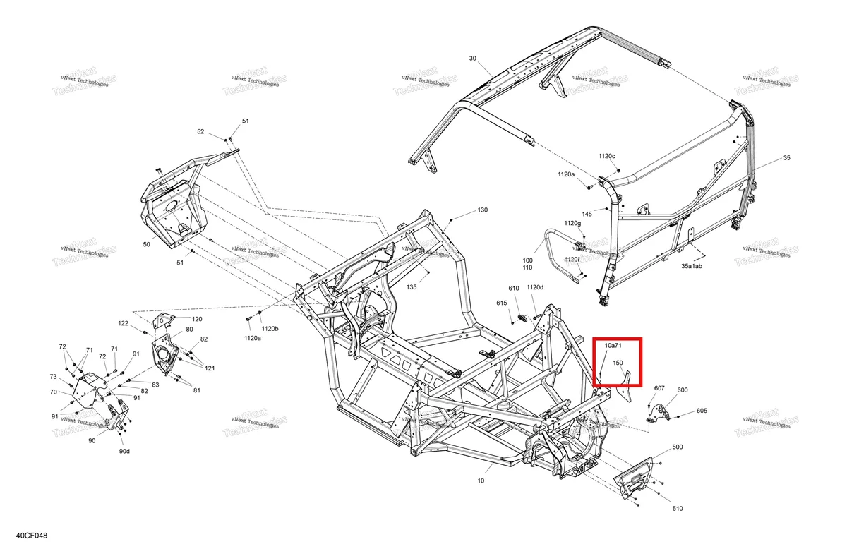 Деталь 705014849 на схеме узла 2026 Can-Am Defender - HD7 - DPS - 8WTF - Dark Wildland Camo - 62