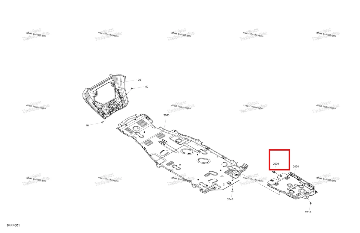 Деталь 705014900 на схеме узла 2026 Can-Am OUTLANDER - 2X4 - STD - 500 - 1KTB - Legion Red Body - Skid Plate And Bumper