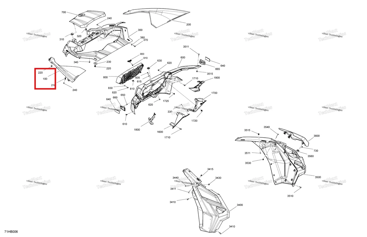 Деталь 705015329 на схеме узла 2022 Can-Am Maverick Turbo RR - XRC - CE Body - Front Section