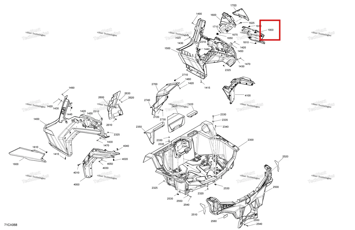 Деталь 705015486 на схеме узла 2021 Can-Am Maverick Sport 1000R - XXC Body - Rear Section