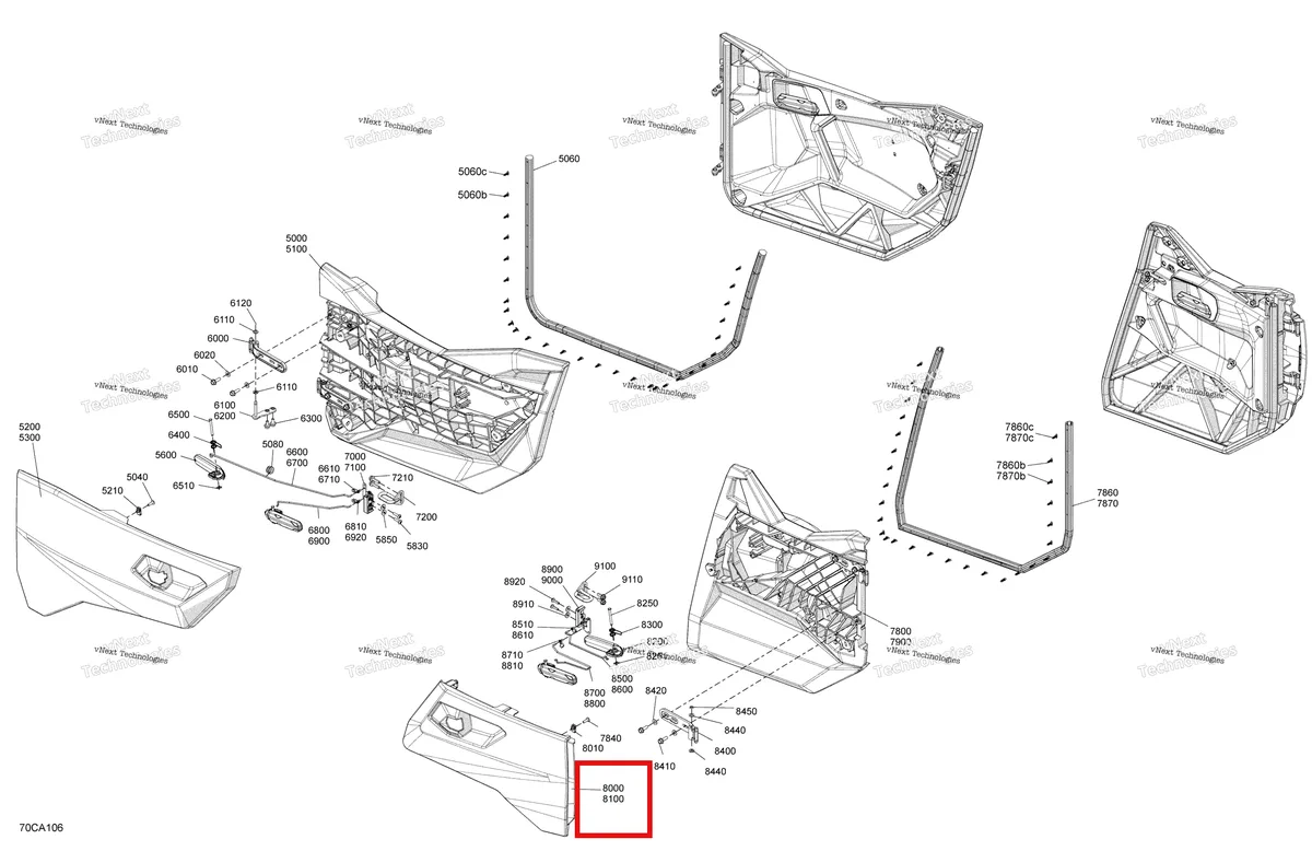 Деталь 705015719 на схеме узла 2021 Can-Am Commander MAX 1000R EFI - DPS XT Body - Doors