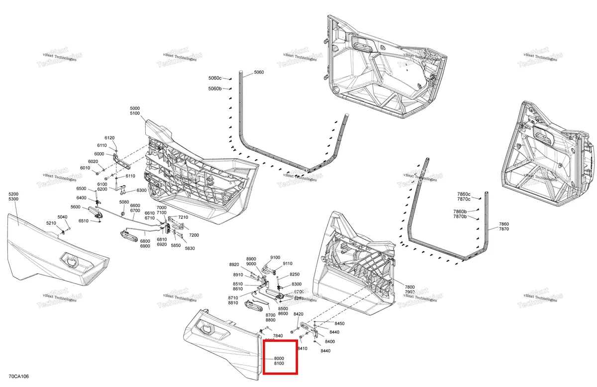 Деталь 705015720 на схеме узла 2021 Can-Am Commander MAX 1000R EFI - DPS XT Body - Doors