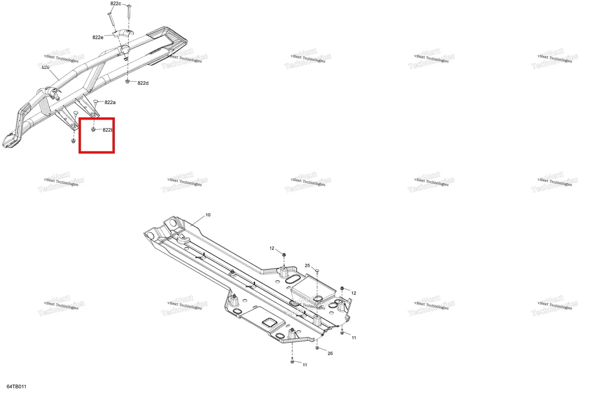 Деталь 705016289 (Carbon чёрный передний бампер Can-Am Outlander 1000R EFI XMR (2022) (705016289)) на схеме узла 2022 Can-Am Outlander 650 EFI - XMR - CE Body - Skid Plate And Bumper