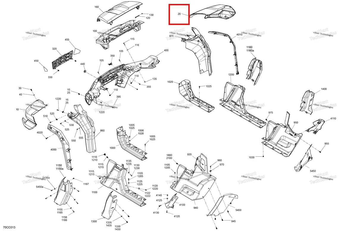 Деталь 705016423 на схеме узла 2023 Can-Am Defender MAX HD10 - XMR Body - System