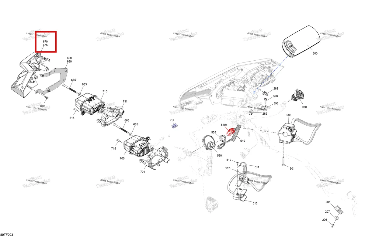 Деталь 705016529 на схеме узла 2026 Can-Am RENEGADE - 4X4 - XMR - 1000R EFI - 5UTA - Hyper Silver Electric - Front Section