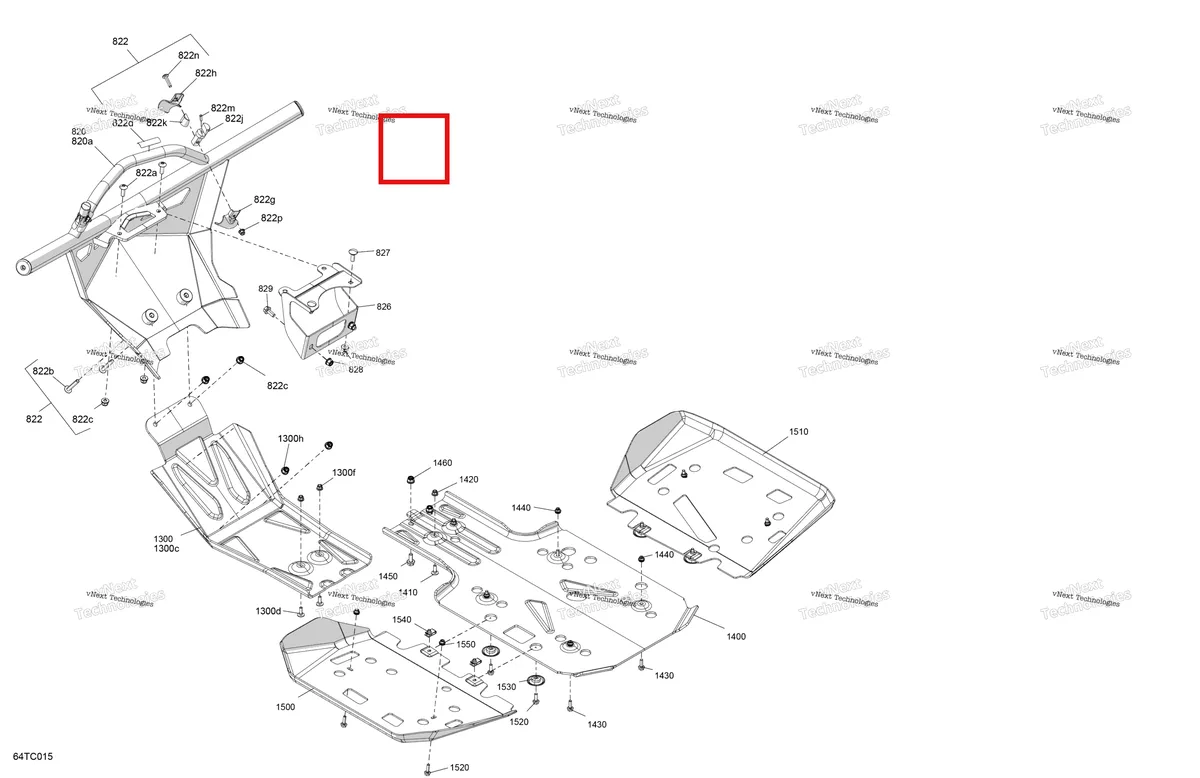 Деталь 705016605 на схеме узла 2023 Can-Am Outlander 1000R EFI - XXC Body - Skid Plate And Bumper