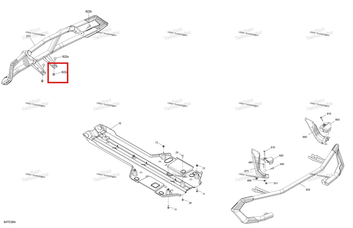 Деталь 705017251 на схеме узла Body - Skid Plate And Bumper