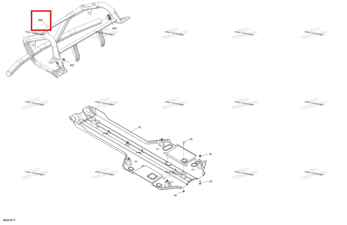 Деталь 705017269 на схеме узла 2023 Can-Am Outlander 570 EFI - MR Body - Skid Plate And Bumper