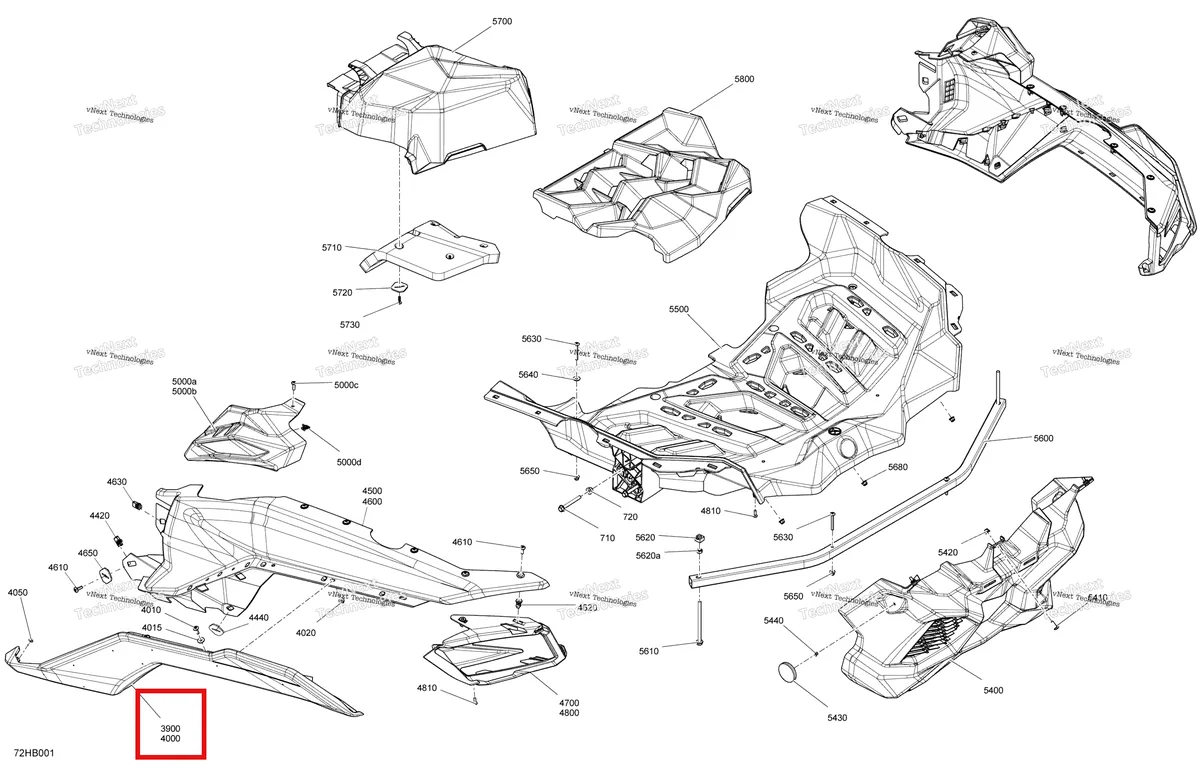 Деталь 705017544 на схеме узла 2022 Can-Am Maverick Turbo RR - XRS Body - Rear Section