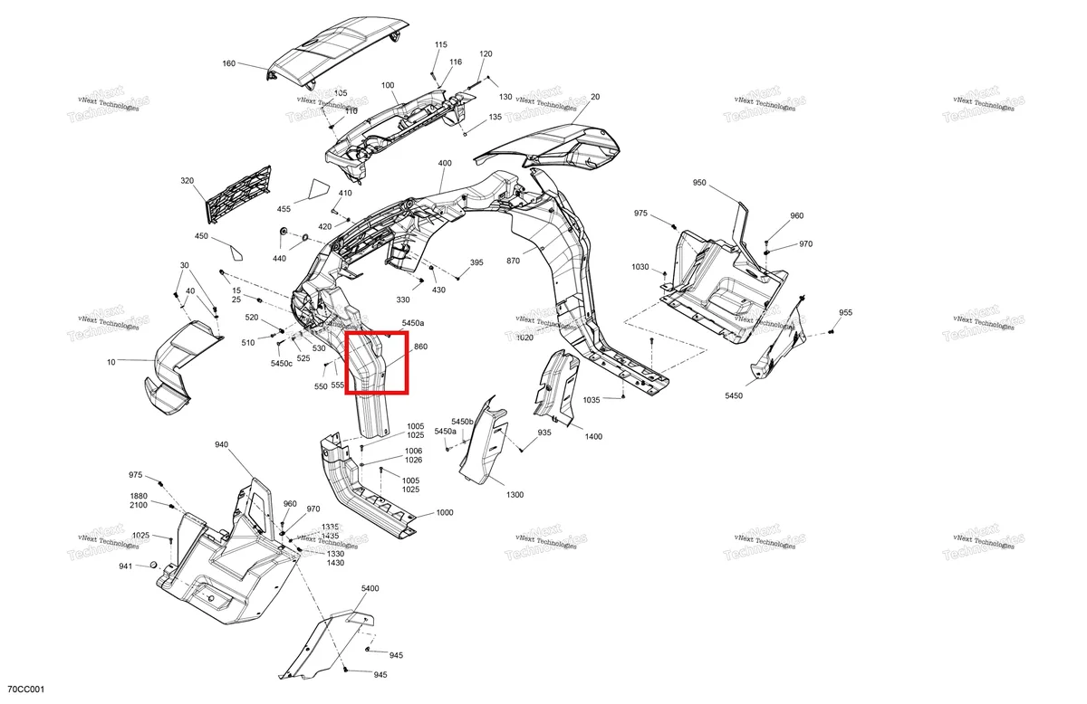 Деталь 705017567 на схеме узла 2023 Can-Am Defender HD7 - BASE Body - System