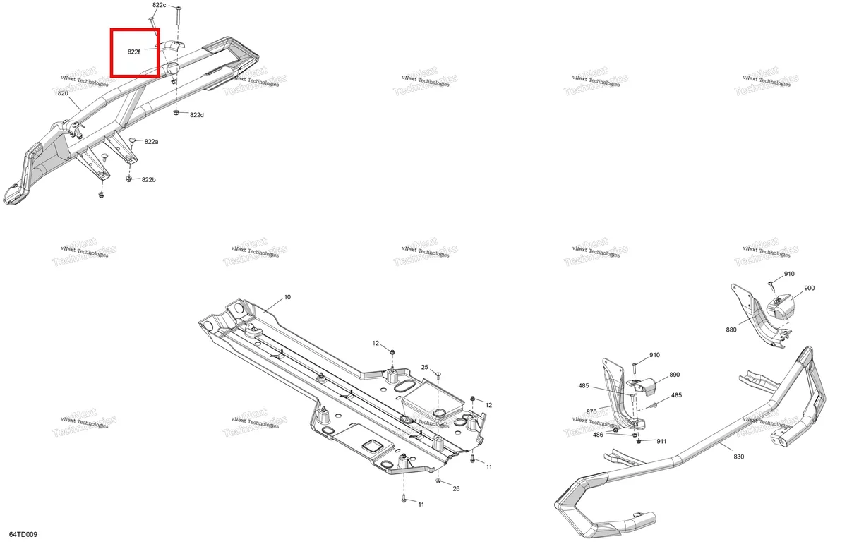 Деталь 705018071 на схеме узла 2024 Can-Am Outlander 1000R EFI 4X4 - 5KRB - X MR Package - Hyper Silver Body - Skid Plate And Bumper