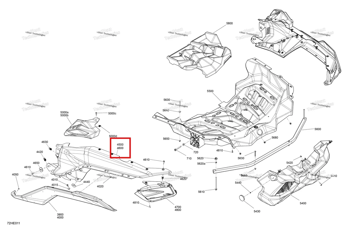 Деталь 705018243 (Hyper серебристый правый задний крыло Can-Am Maverick MAX Turbo RR XRS Smart Shock (2024) (705018243)) на схеме узла 2025 Can-Am Maverick MAX - TURBO RR - XMR - 7ZSA - Hyper Silver - 72