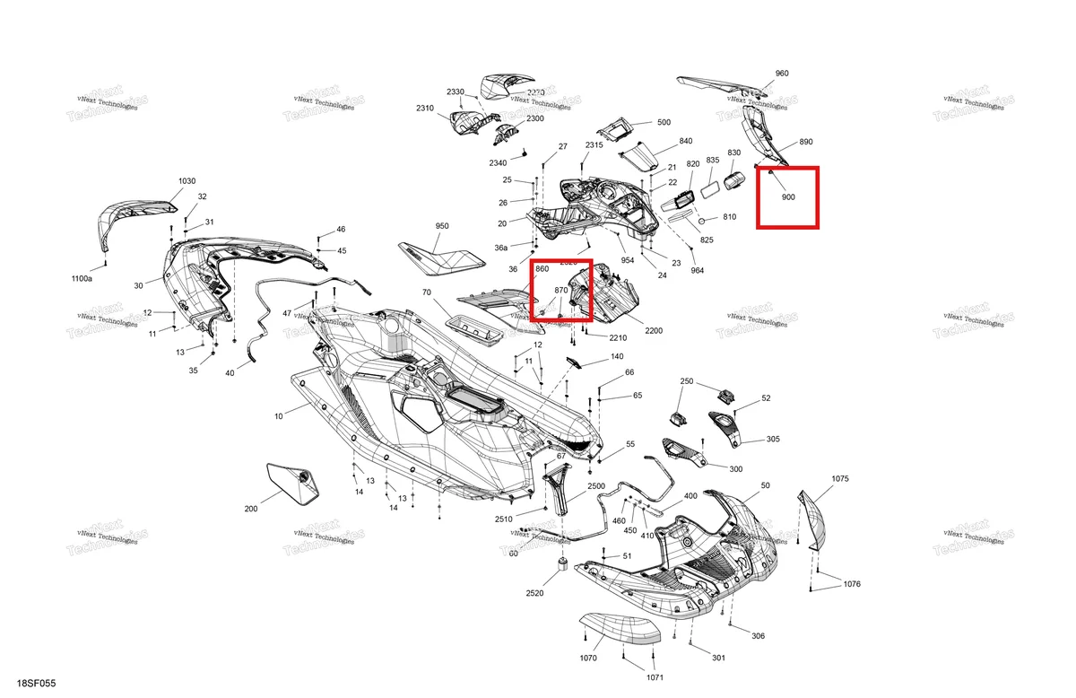 Схема применяемости: Oval шайба Sea-Doo Spark 900 ACE Base (2026) (705018553)