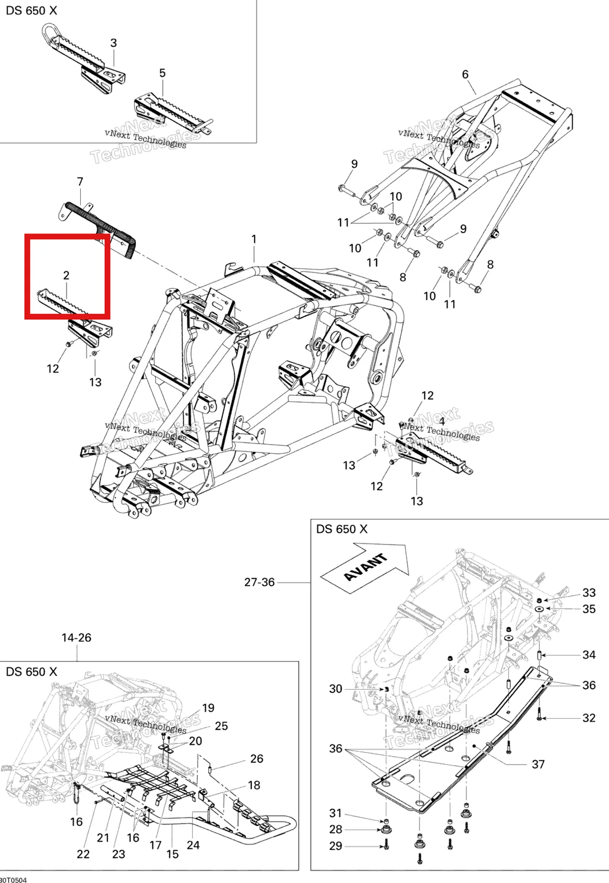 Деталь 705200684 на схеме узла 2005 Can-Am DS 650/DS 650 X Frame