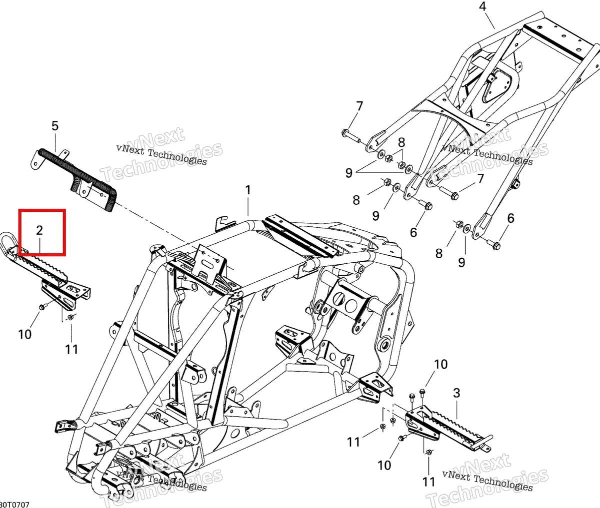 Деталь 705200688 на схеме узла 2007 Can-Am DS 650 X Frame