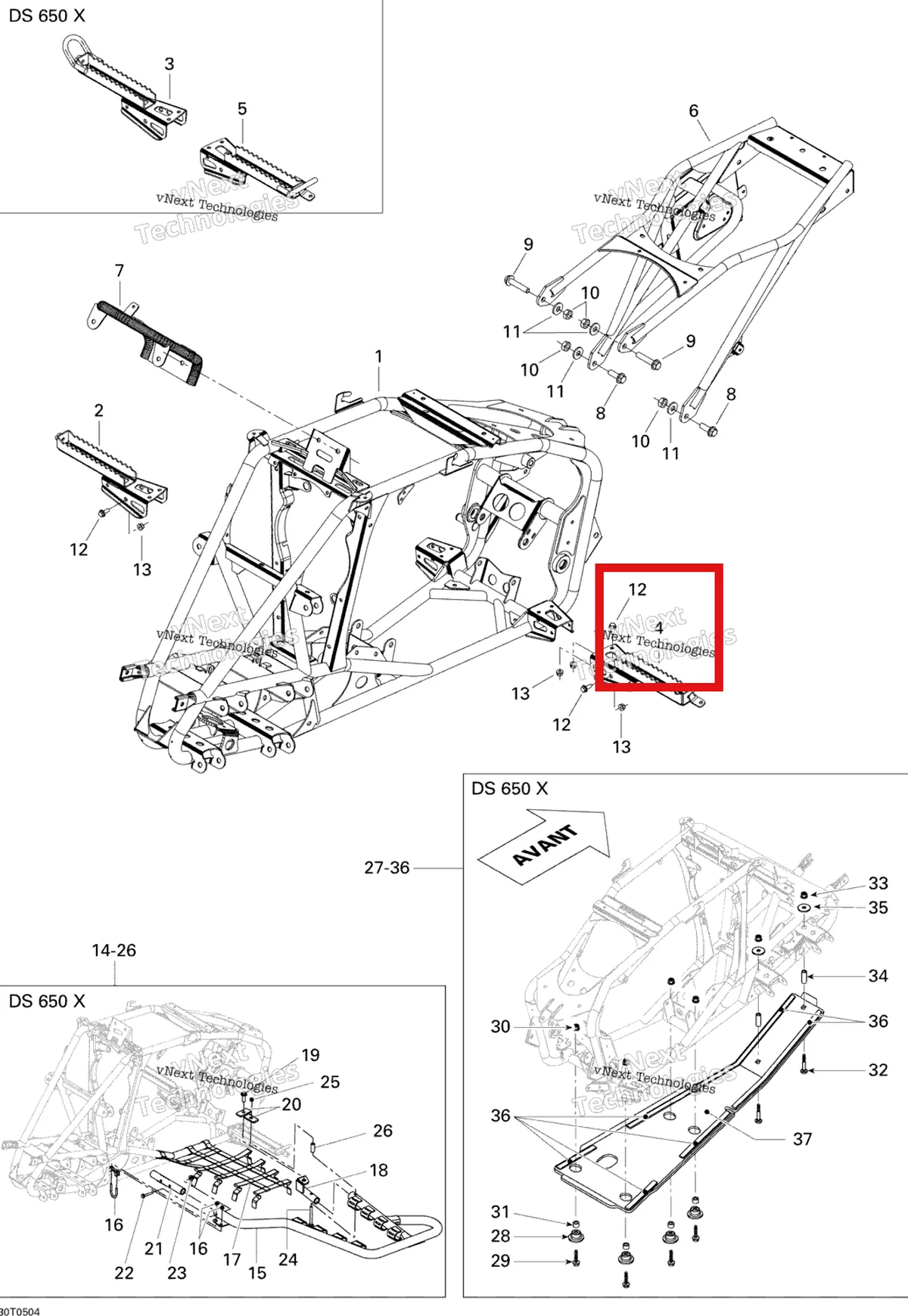 Деталь 705200691 на схеме узла 2005 Can-Am DS 650/DS 650 X Frame
