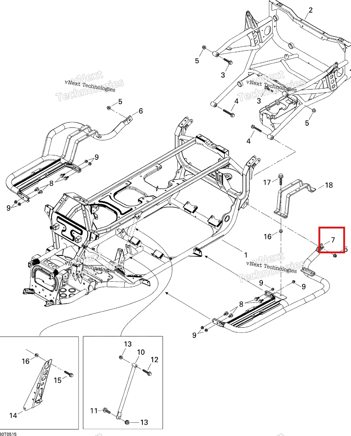 Деталь 705200847 на схеме узла 2005 Can-Am Traxter Max CVT 650 Frame