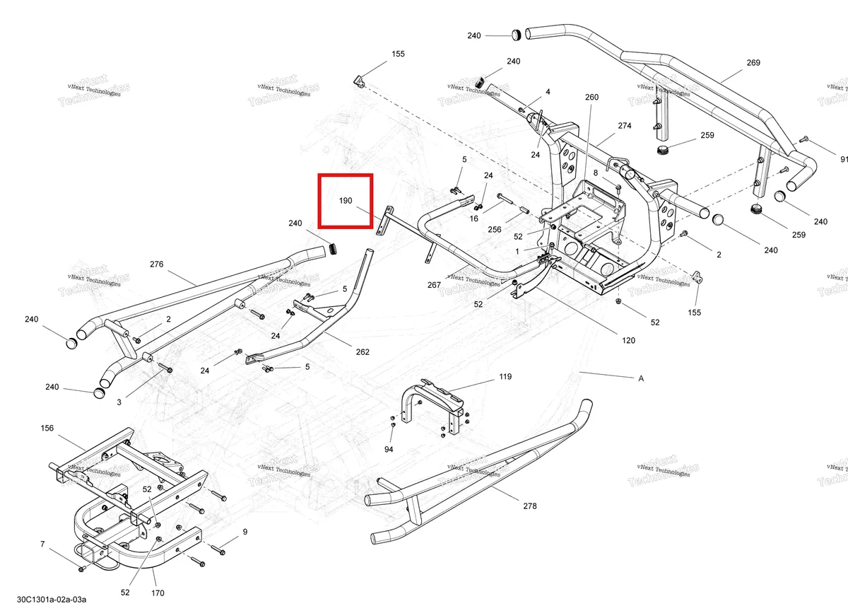 Деталь 705202463 на схеме узла 2013 Can-Am COMMANDER LTD 1000 Frame