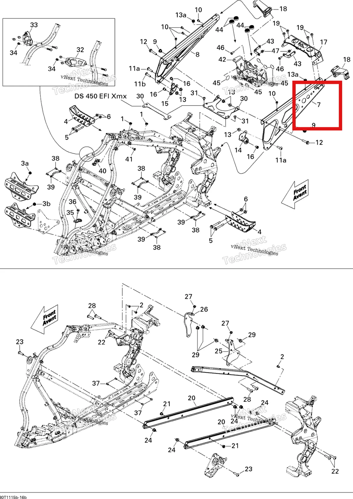 Деталь 705202470 на схеме узла 2011 Can-Am DS 450 EFI Frame, System 2