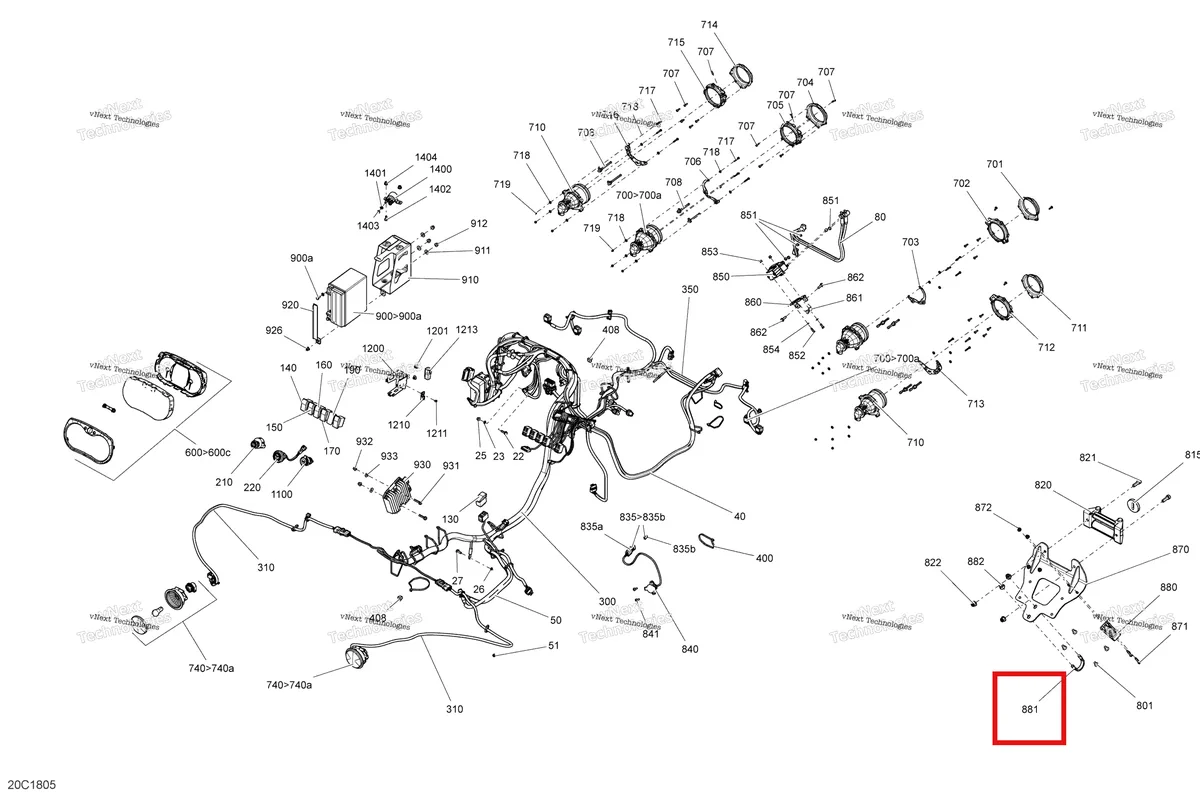 Деталь 705203504 на схеме узла 2018 Can-Am MAVERICK Electrical System Maverick - Xmr