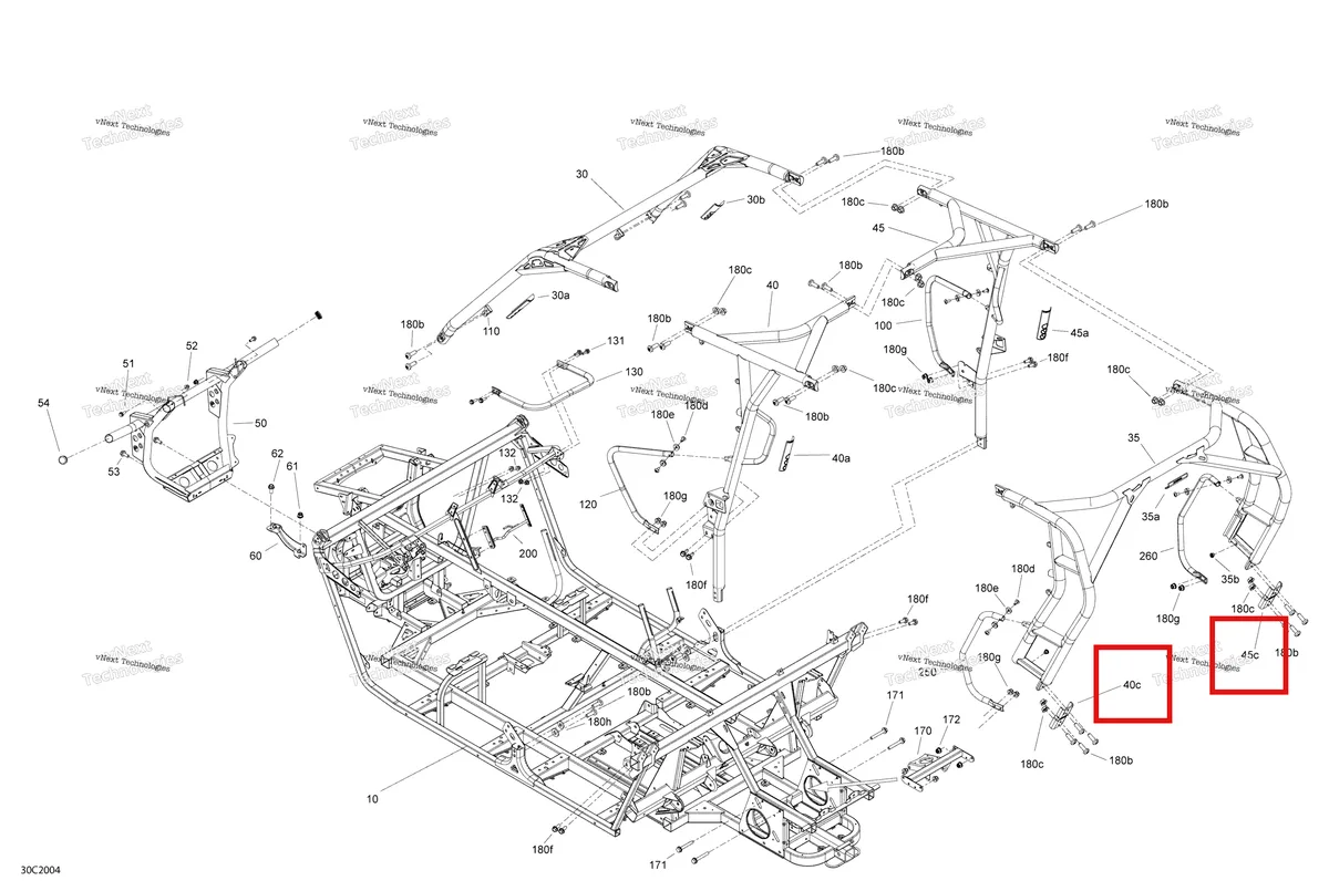 Деталь 705203514 на схеме узла 2020 Can-Am Commander MAX 800R EFI Frame