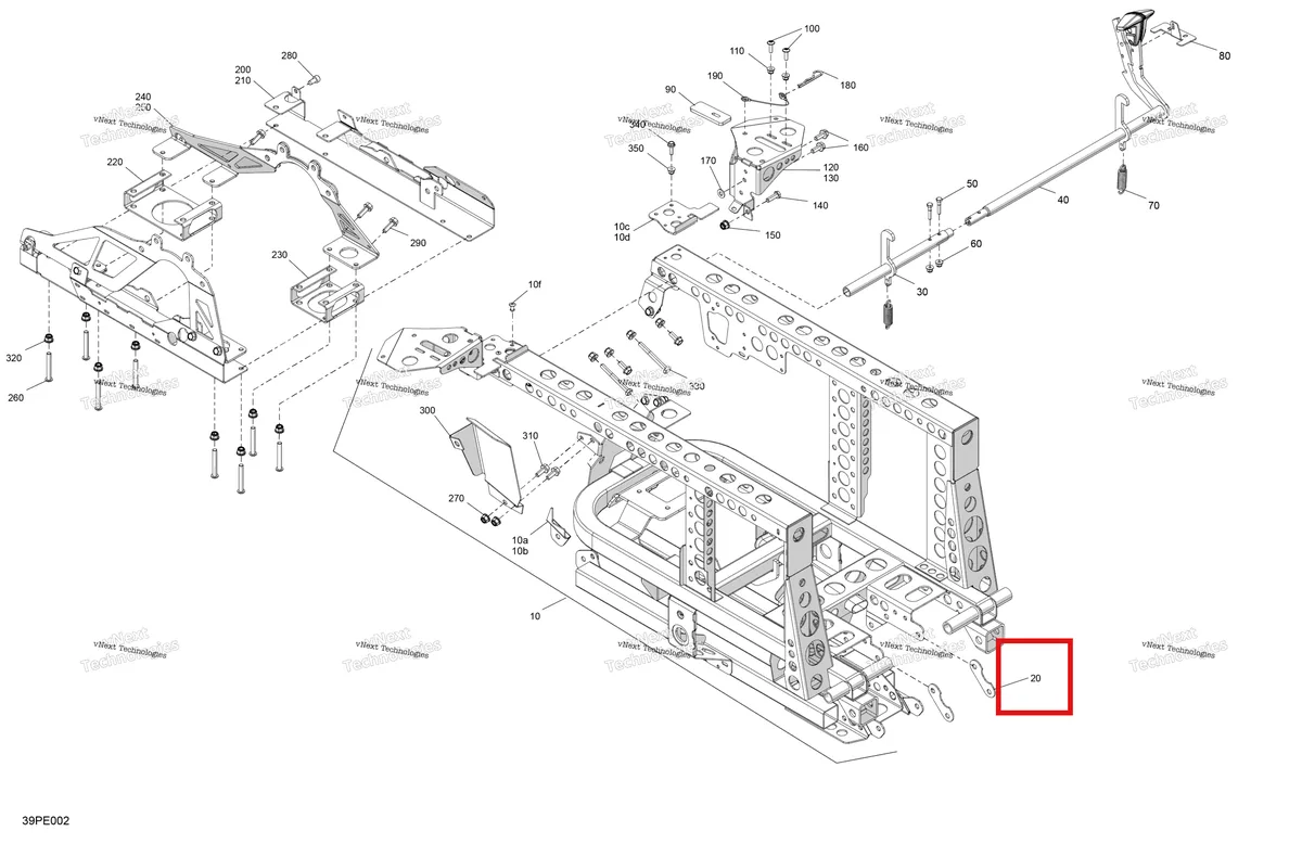 Деталь 705203564 на схеме узла 2025 Can-Am OUT-MAX - 6X6 - XT - 1000 EFI - 5ZSA - Boreal Green Frame - Rear Part