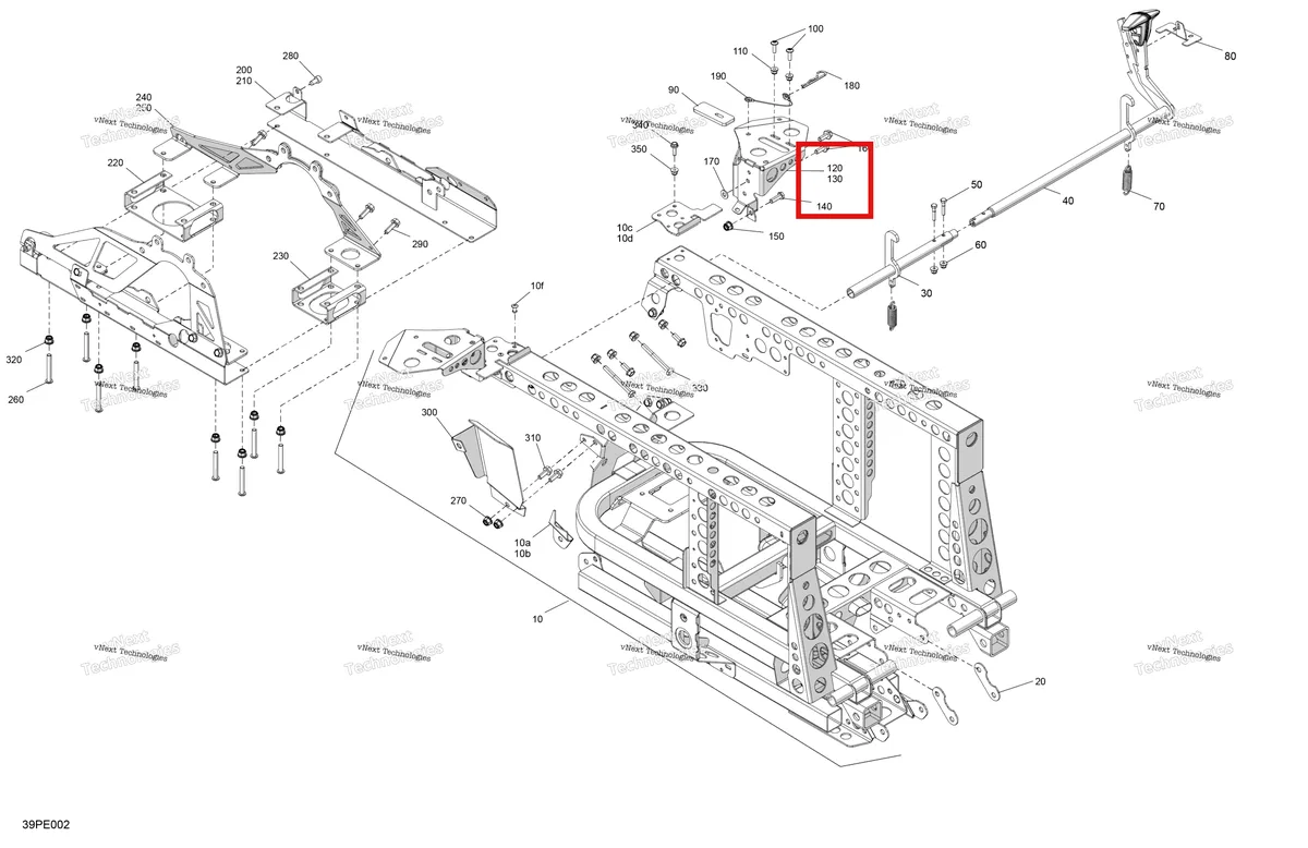 Деталь 705203612 на схеме узла 2025 Can-Am OUT-MAX - 6X6 - XT - 1000 EFI - 5ZSA - Boreal Green Frame - Rear Part