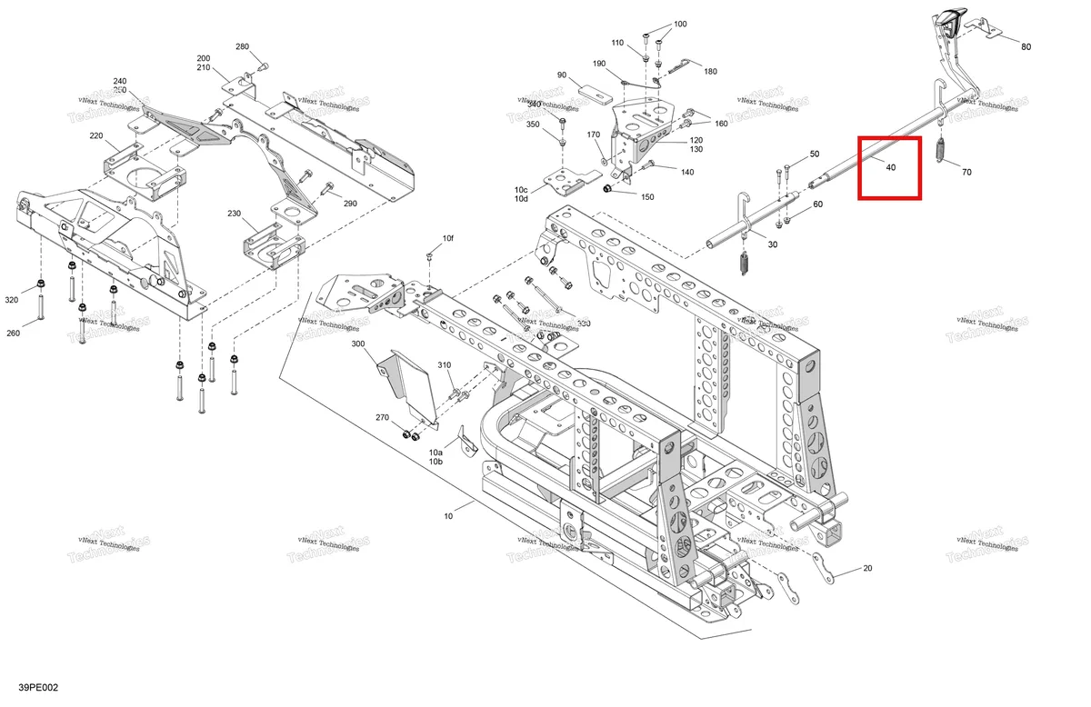 Деталь 705203670 на схеме узла 2025 Can-Am OUT-MAX - 6X6 - XT - 1000 EFI - 5ZSA - Boreal Green Frame - Rear Part