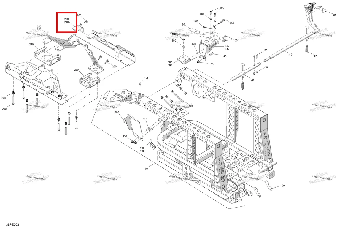 Деталь 705203725 на схеме узла 2025 Can-Am OUT-MAX - 6X6 - XT - 1000 EFI - 5ZSA - Boreal Green Frame - Rear Part