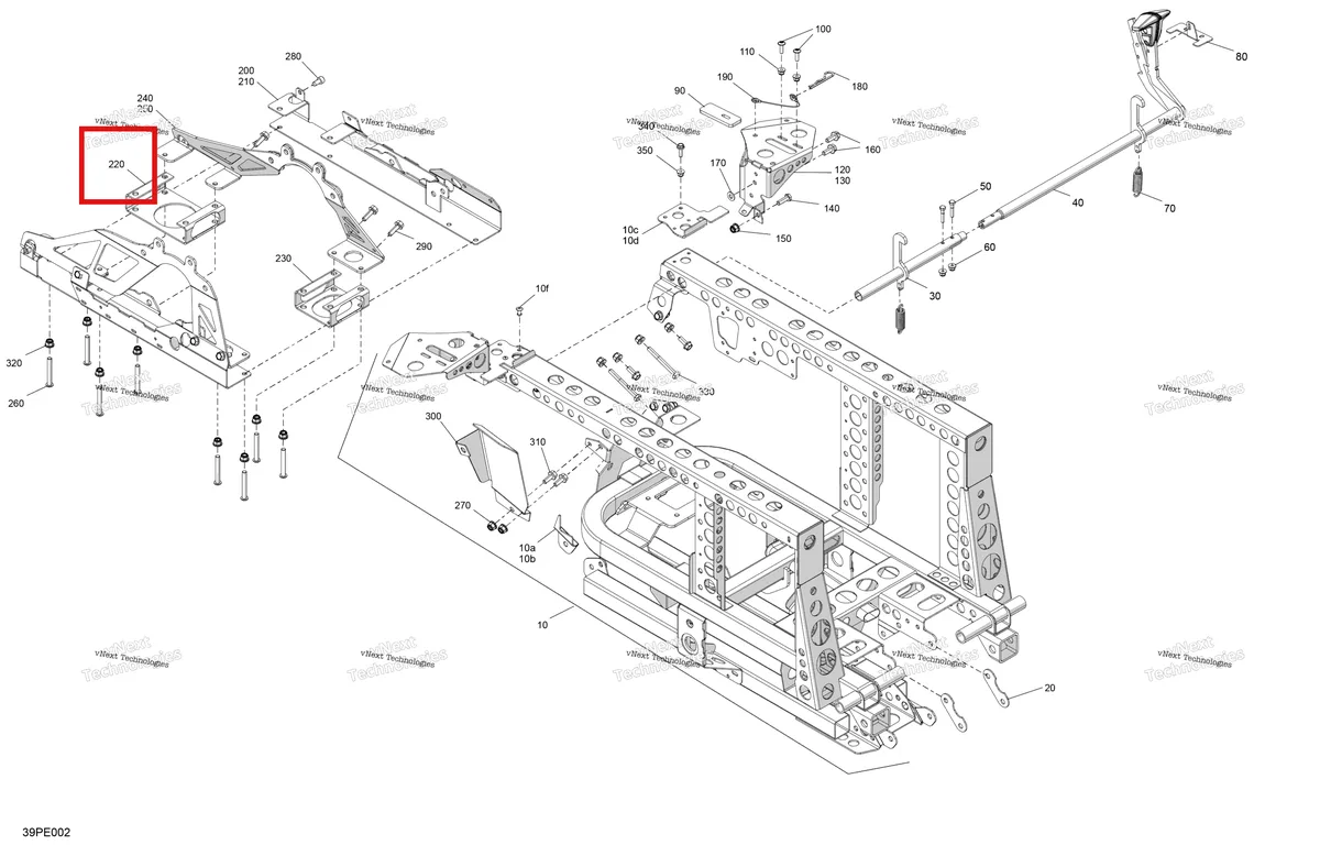 Деталь 705203726 на схеме узла 2025 Can-Am OUT-MAX - 6X6 - XT - 1000 EFI - 5ZSA - Boreal Green Frame - Rear Part