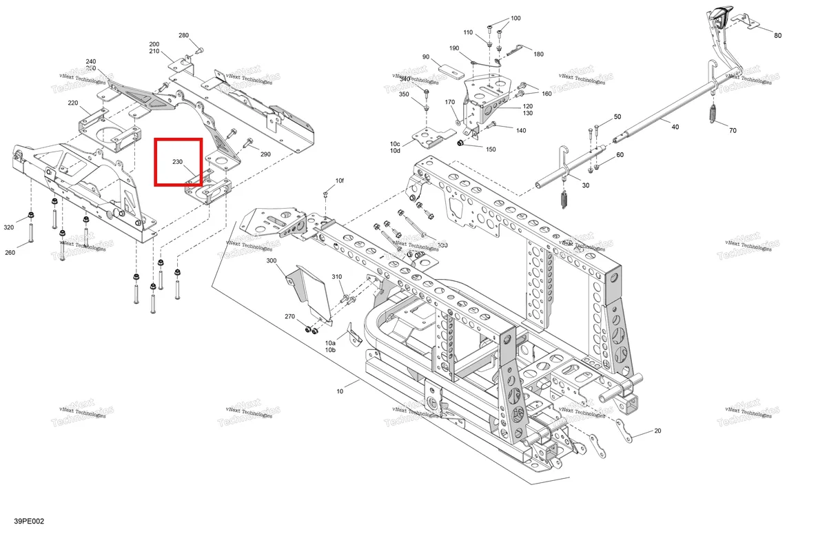 Деталь 705203727 на схеме узла 2025 Can-Am OUT-MAX - 6X6 - XT - 1000 EFI - 5ZSA - Boreal Green Frame - Rear Part