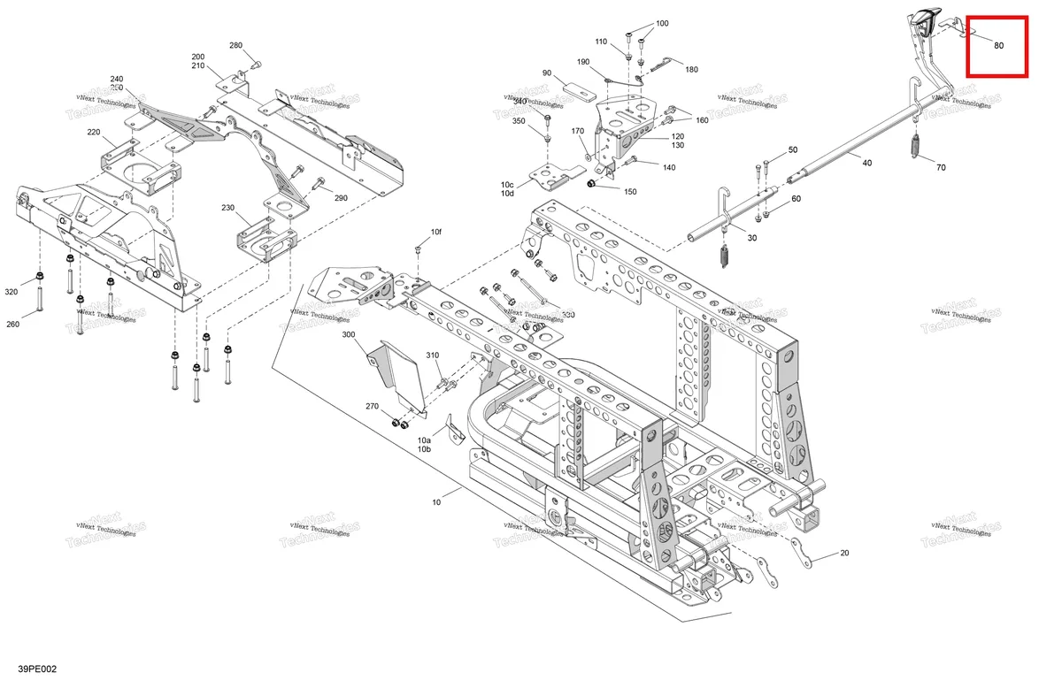 Деталь 705203834 на схеме узла 2025 Can-Am OUT-MAX - 6X6 - XT - 1000 EFI - 5ZSA - Boreal Green Frame - Rear Part