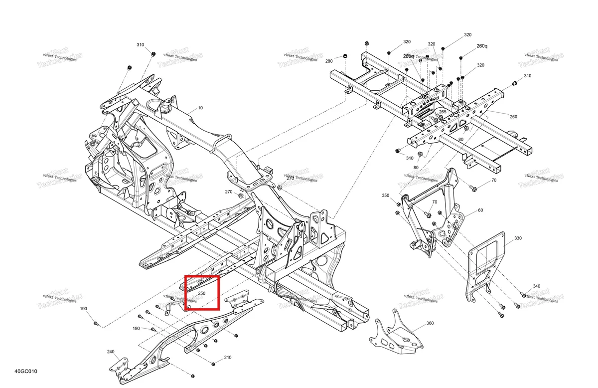 Деталь 705203874 на схеме узла 2023 Can-Am Outlander MAX 450 EFI - STD Frame - System