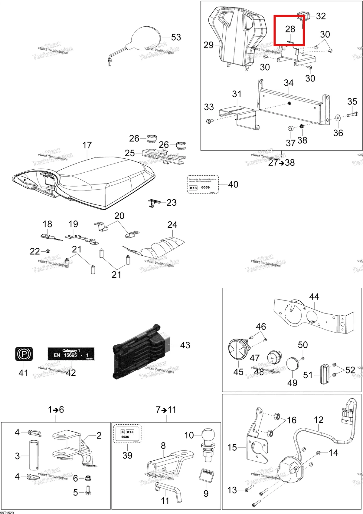 Деталь 705204093 на схеме узла 2015 Can-Am OUTLANDER 6X6 1000 EFI T3 Parts