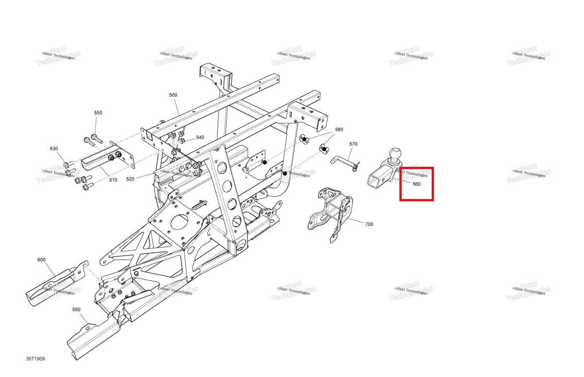 Деталь 705204158 на схеме узла 2020 Can-Am Outlander MAX 6X6 - 650 EFI Frame - Rear Parts 1
