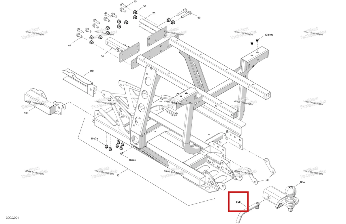 Деталь 705204490 на схеме узла 2023 Can-Am Outlander MAX 6X6 - 450 EFI - DPS Frame - Rear Section