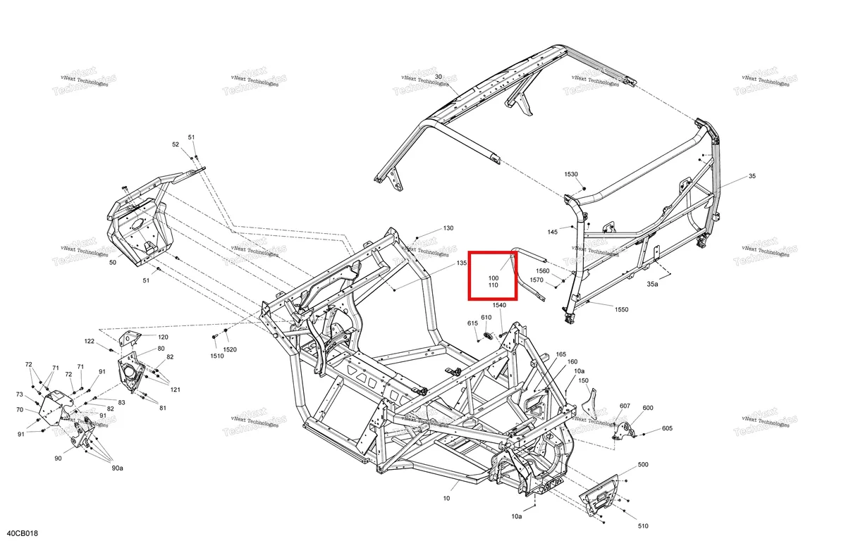 Деталь 705204594 на схеме узла 2022 Can-Am Traxter HD9 - DPS - CE Frame - System