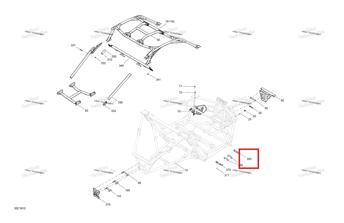 Деталь 705205294 на схеме узла 2018 Can-Am MAVERICK X3 TURBO - STD Frame Maverick X3 Non Max