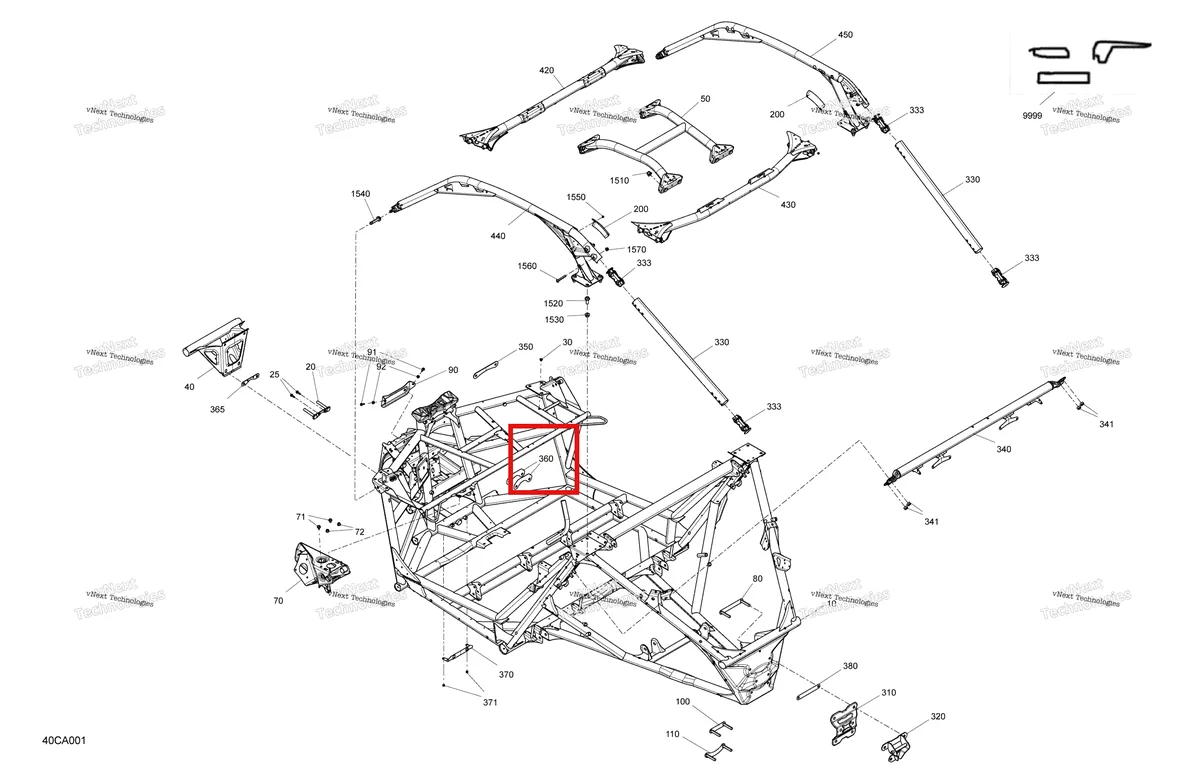 Деталь 705205295 на схеме узла 2021 Can-Am Maverick Turbo RR - XRS - CE Frame - System