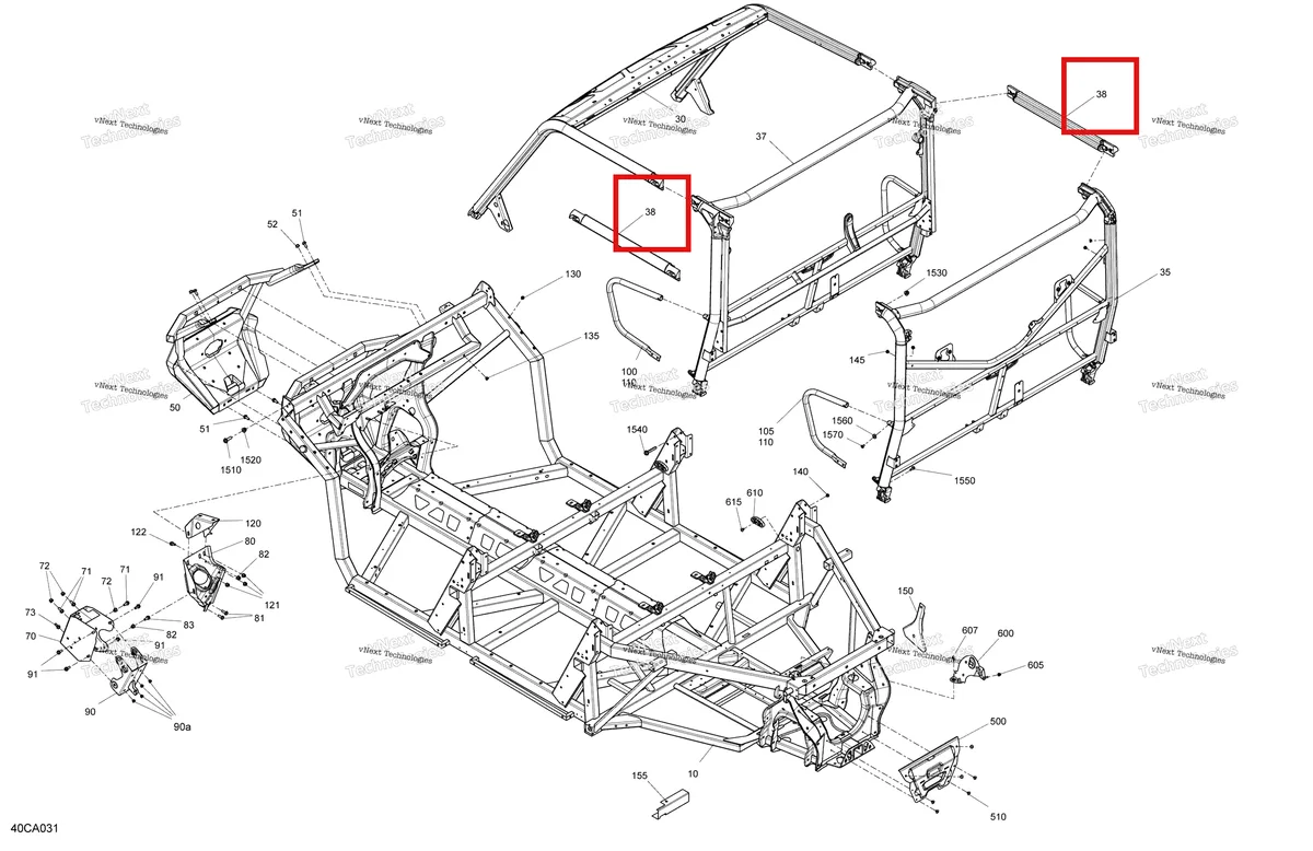 Деталь 705205401 на схеме узла 2021 Can-Am Traxter MAX HD8 - DPS - CE Frame - System