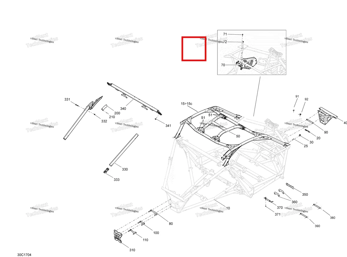 Деталь 705205748 на схеме узла 2017 Can-Am MAVERICK X3 Frame