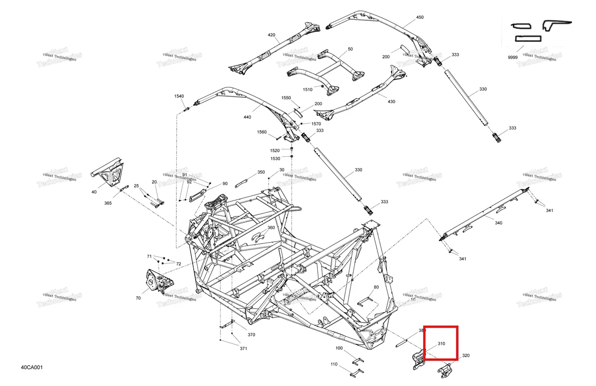 Деталь 705205750 на схеме узла 2021 Can-Am Maverick Turbo RR - XRS - CE Frame - System