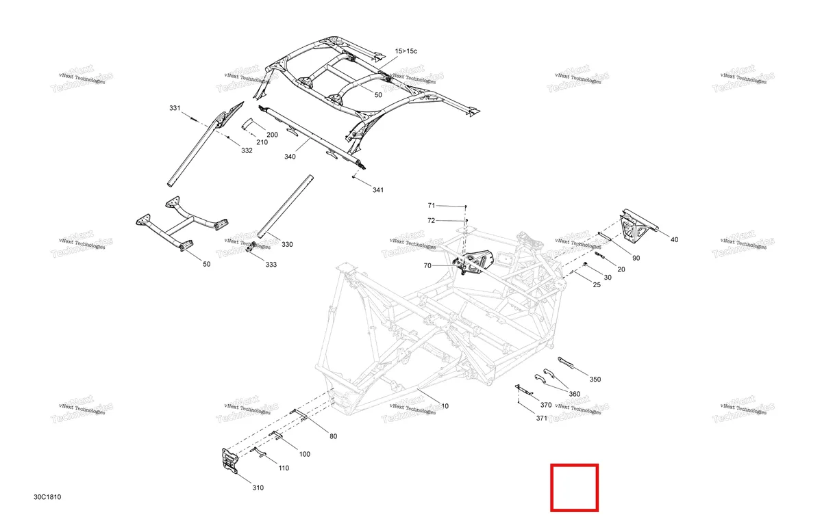 Деталь 705205752 на схеме узла 2018 Can-Am MAVERICK X3 TURBO R - STD XDS DPS XRS DPS Frame Maverick X3 Non Max