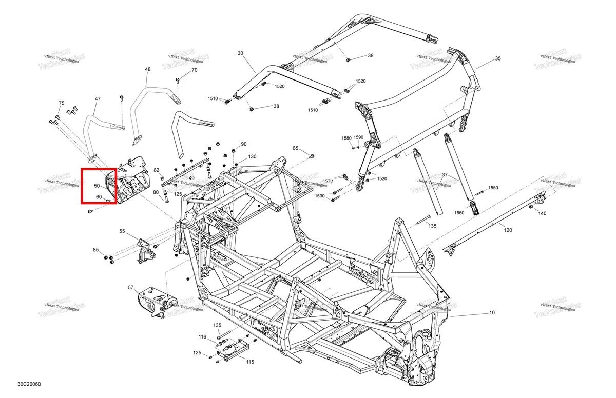 Деталь 705205890 на схеме узла 2020 Can-Am Maverick Sport 1000 - BASE Frame